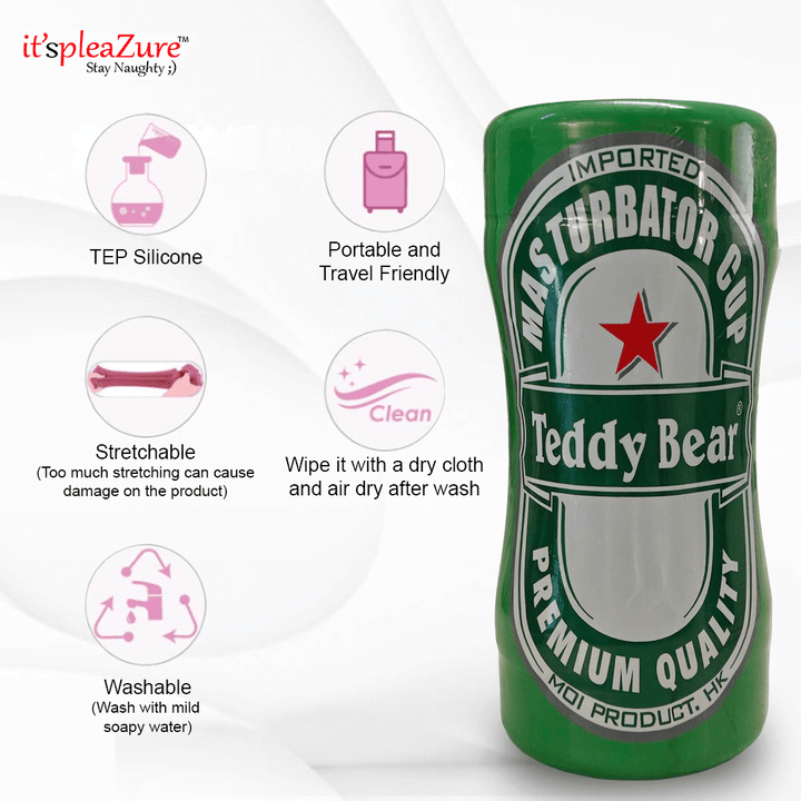 Teddy Bear Premium Masturbator Cup on Itspleazure